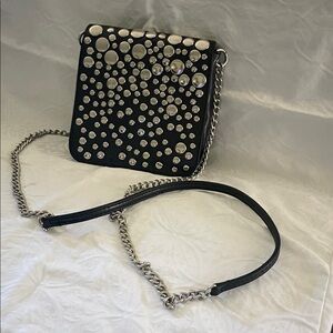 Black and Silver Studded Women's Bag